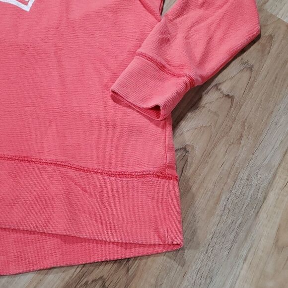 🔹️Aerie Coral "Super Shady" Thermal Knit Long Sleeve Top Small - Picture 7 of 10